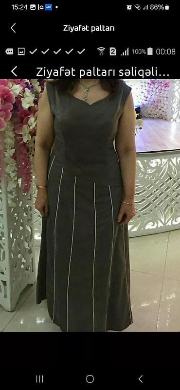 gümü: Ziyafət paltarı - Rəng: tünd boz - Uzunluq: maxi (ayaqboyu) - Model — 1