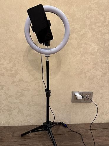 Halka LED işıq + tripod və telefon tutacağı - Halqa tipli LED işıq