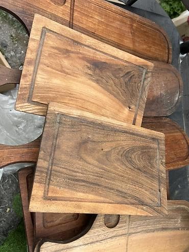 stylus pen: Taxta servis və kəsim lövhələri dəsti - Material: təbii bərk ağac — 2