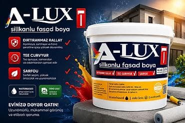 su daciki: A-LUX silikkanlı fasad boya - Su əsaslı, qoxusuz və ekoloji dostudur — 1