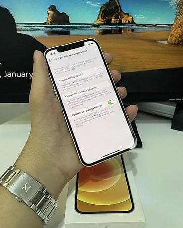 ikinci el macbook: IPhone 12, 128 GB, Ağ, Zəmanət, Kredit, Simsiz şarj — 6