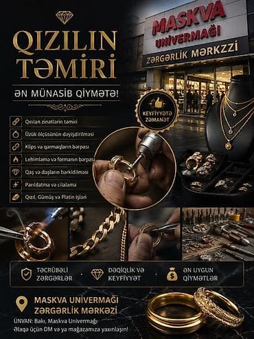 moskva: Qızılın təmiri – zərgərlik ustalığı Xidmətlər: - Qırılan zinətlərin — 1