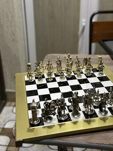 Mancandilos Luxury Chess – metal fiqurlu şahmat dəsti - Brend/işarə — 6