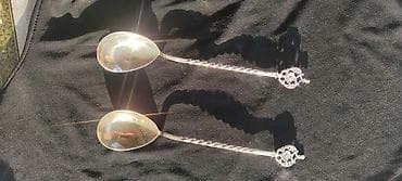 Gümüş çay qaşıqları dəsti (2 ədəd) - Material: 98 faiz tam gümüş — 1