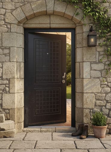 Dəmir giriş qapısı - Material: qalın metal/dəmir konstruksiya, möhkəm