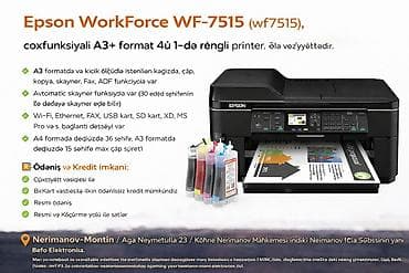 Epson workforce wf 7515 (wf7515), coxfunksiyali A3+ format 4ü 1 de