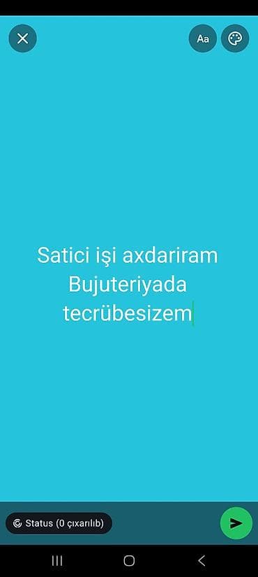 Продажи, работа с клиентами: Satıcı işi axtarılır – bijuteriya mağazası üçün. - Sahə: bijuteriya — 1