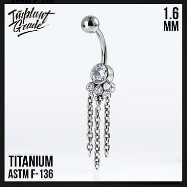Pirsinq: ASTM F-136 titan material pirsinglər satılır. Peremium keyfiyyət — 1