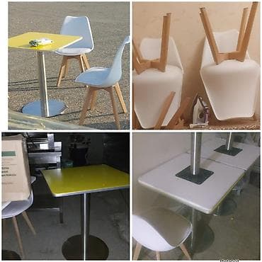 işlenmiş mebel: Kafe-restoran, coffe shop uchun 8 dest masa desti- bir desti 110 Azn — 1