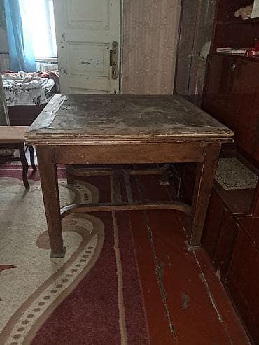 Ev və bağ: Klassik masa, Açılmayan, Taxta, Kvadrat masa — 2