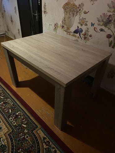 masa oturacaqlar: Qonaq otağı üçün, İşlənmiş, Açılmayan, Kvadrat masa, 6 stul — 4