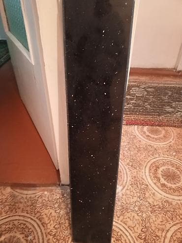 dekor panel: Qara akril daş/kvars tipli stolüstü panel hissəsi - Rəng: dərin qara — 1