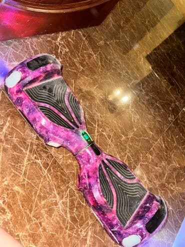 hoverboard qiymətləri: Hoverboard / Giroskuter – Qalaktika dizaynlı - Korpus: bənövşəyi — 1