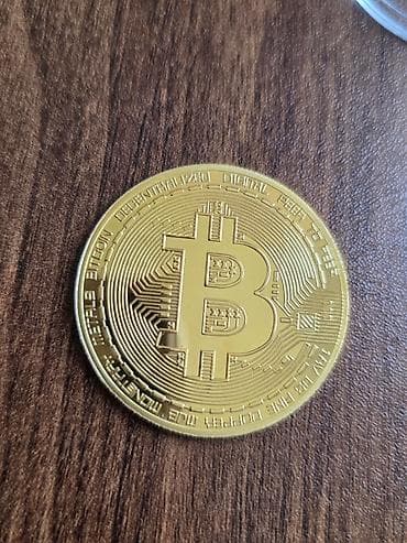 Bitcoin temalı xatirə sikkəsi (fiziki model) - Material: qızılı rəng — 4