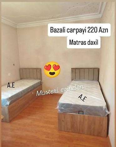 Yeni, Təknəfərlik çarpayı, Bazalı, Matras ilə, Siyirməsiz