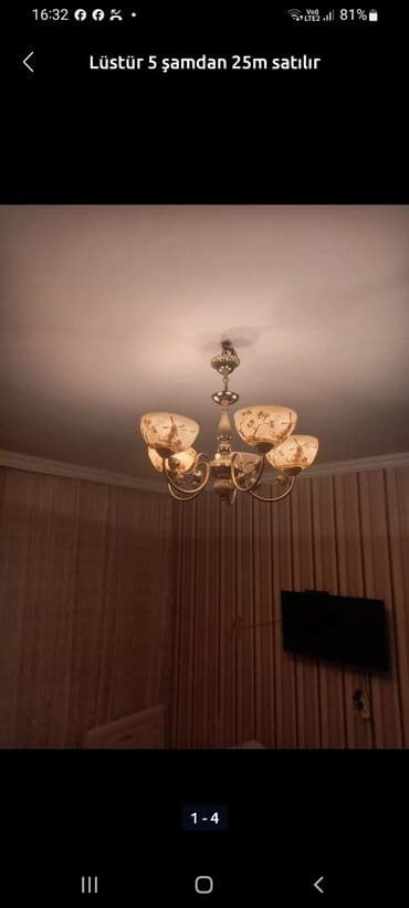 mars resmi: Çılçıraq, 5 lampa, Metal — 3