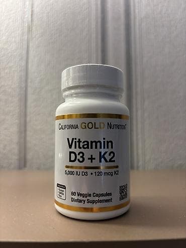 evalar vitamin c: California Gold Nutrition – Vitamin D3 + K2 - Tərkib: 1 kapsulda — 1