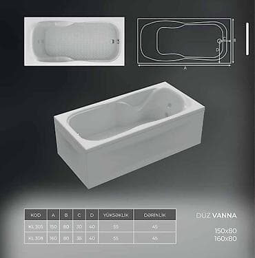 tulpan hamam ucun: Yeni Vanna, Akril, Ödənişli çatdırılma — 1