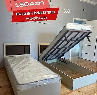 Çarpayılar: Tək nəfərlik çarpayı dəsti - Ölçü: tək ölçü (single) - Komplekt: baza — 1