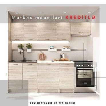 metbex mebeli gence: Sifarişlə mətbəx dəsti, Özü çəkən petlələr, Mat laminat, Kredit var, Pulsuz çatdırılma — 16