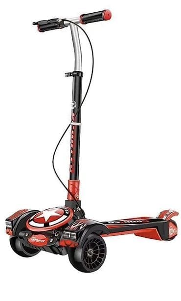 motor kaski: Uşaq skuterı – 3 təkərli, işıqlı və musiqili - Rənglər: mavi və — 4