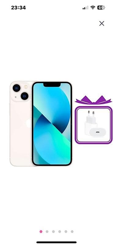 IPhone 13, 128 GB, Ağ, Simsiz şarj lalafo.az -da IPhone 13, 128 GB, Ağ, Simsiz şarj