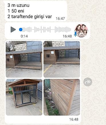 itlər alabay: Böyük ölçülü it evi və volyer - Material: ağac karkas və taxta — 6