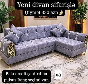 divan uzluyu: Угловой диван, Ткань — 1