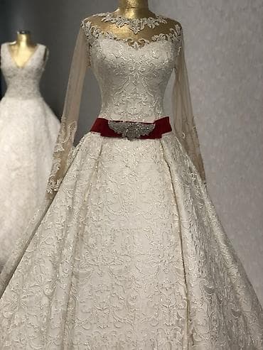 Gelinlik– zərif krujeva ilə işlənmiş gəlinlik - Model: klassik — 2