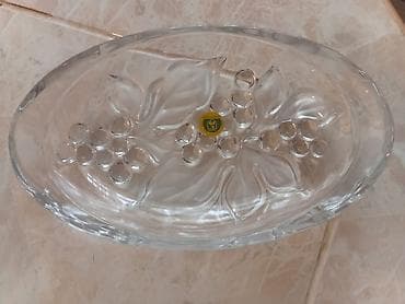 Şüşə meyvə qabı – oval forma - Material: qalın, şəffaf şüşə - Dizayn — 3