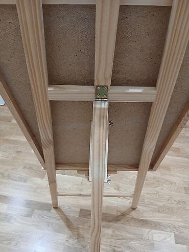 мольберт: Taxta rəsm molberti - Material: Təbii ağac (şam ağacı teksturası) — 8