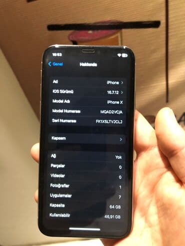 şirəçəkən qiyməti: IPhone X, Gümüşü, Face ID — 5