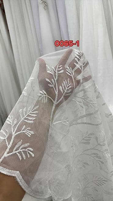Декор и интерьер: Model 0065 tül pərdə kumaşı - Material: şəffaf, yüngül tull tül - — 1