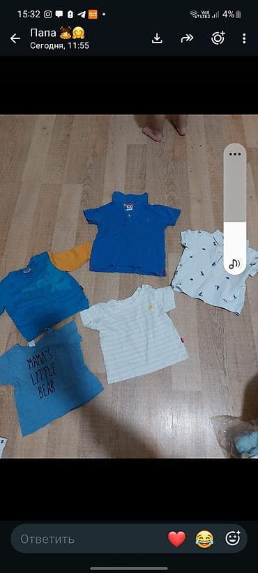 Uşaqlar üçün digər geyimlər: Uşaq geyim dəsti paketi - Mavi-ağ panda dizaynlı kapüşonlu, fermuarlı — 6
