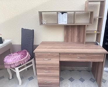 komputer setup: Düz masa, Polkalı, Siyirməli, Teksturalı laminat, Zəmanətsiz, Kredit yoxdur — 3