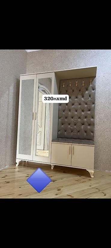 stol sutul: Yeni, 2 qapılı, Güzgülü, Bej, Digər material, Açılan, Düz dolab — 1