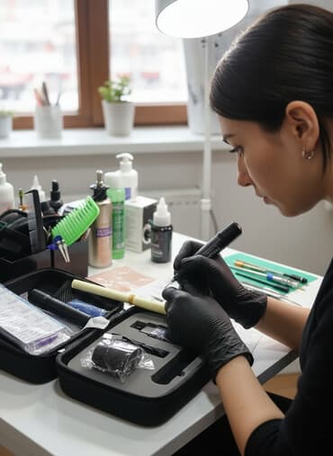 kosmetoloji avadanlıq: DRAGON TBP5KIT – peşəkar daimi makiyaj/tatuirovka qələmi dəsti Dəst — 1