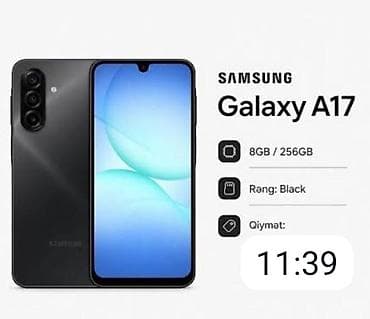 adapt: Samsung Galaxy A17, 256 GB, rəng - Qara — 1