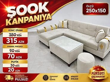 aydinoglu mebel: Künc divan, Yeni, Açılan, Bazalı, Şəhərdaxili pulsuz çatdırılma — 1