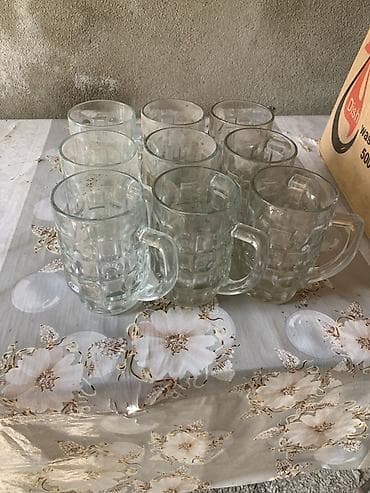 pivə bakal: Fincanlar, Şüşə, 8 ədədli dəst, 500 ml — 2