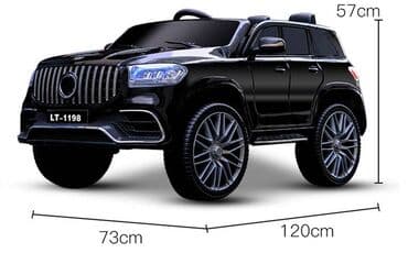 demir masin: Mercedes LT1198 uşaq elektrikli maşını / Məhsul qırmızı və qara — 7