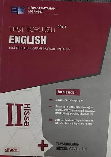 İngilis dili Testlər 11-ci sinif, DİM, 1-ci hissə, 2023 il — 6