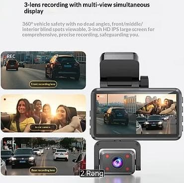 3 kanallı avtomobil DVR (dash cam) - Eyni anda ön, arxa və salon — 5
