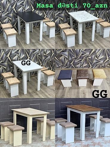 Для кухни, Нераскладной, Квадратный стол, 4 стула — 3