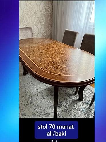 Qonaq masası, Taxta, Oval masa lalafo.az -da Qonaq masası, Taxta, Oval masa