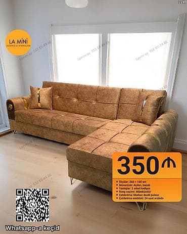 diva divan: Künc divan, Açılan, Bazalı, Parça, Şəhərdaxili pulsuz çatdırılma — 1