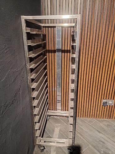 Şirniyyat evi, restoran mətbəxi üçün Stellaj (tepsi daşıma) Paslanmaz