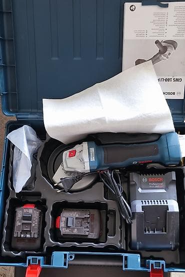 Payalniklər, lehim aparatları: TƏPTƏZƏ Bosch Professional GWS 180-LI akkumulyatorlu bucaqslayder — 2