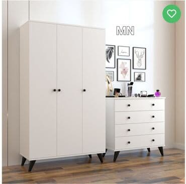 qiz otagi: Oğlan və qız üçün, Yeni, 3 qapılı, Açılan, Düz dolab — 1