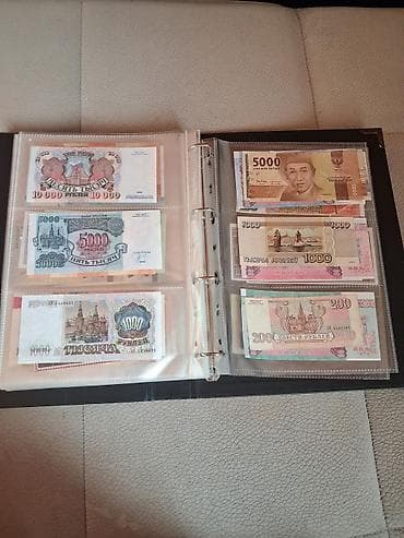 Nümayiş üçün kolleksiya albomu – müxtəlif ölkələrə məxsus kağız pullar